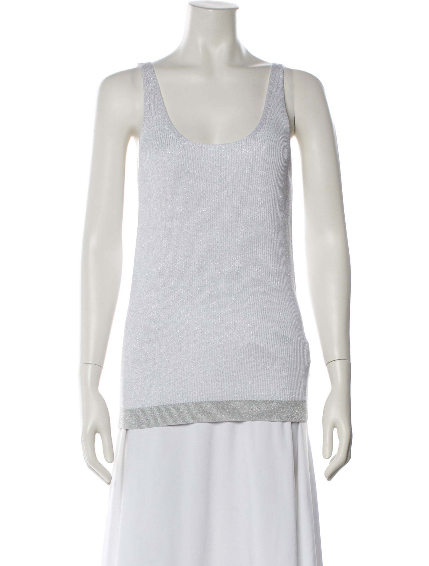 Fabiana Filippi Scoop Neck Sleeveless Top