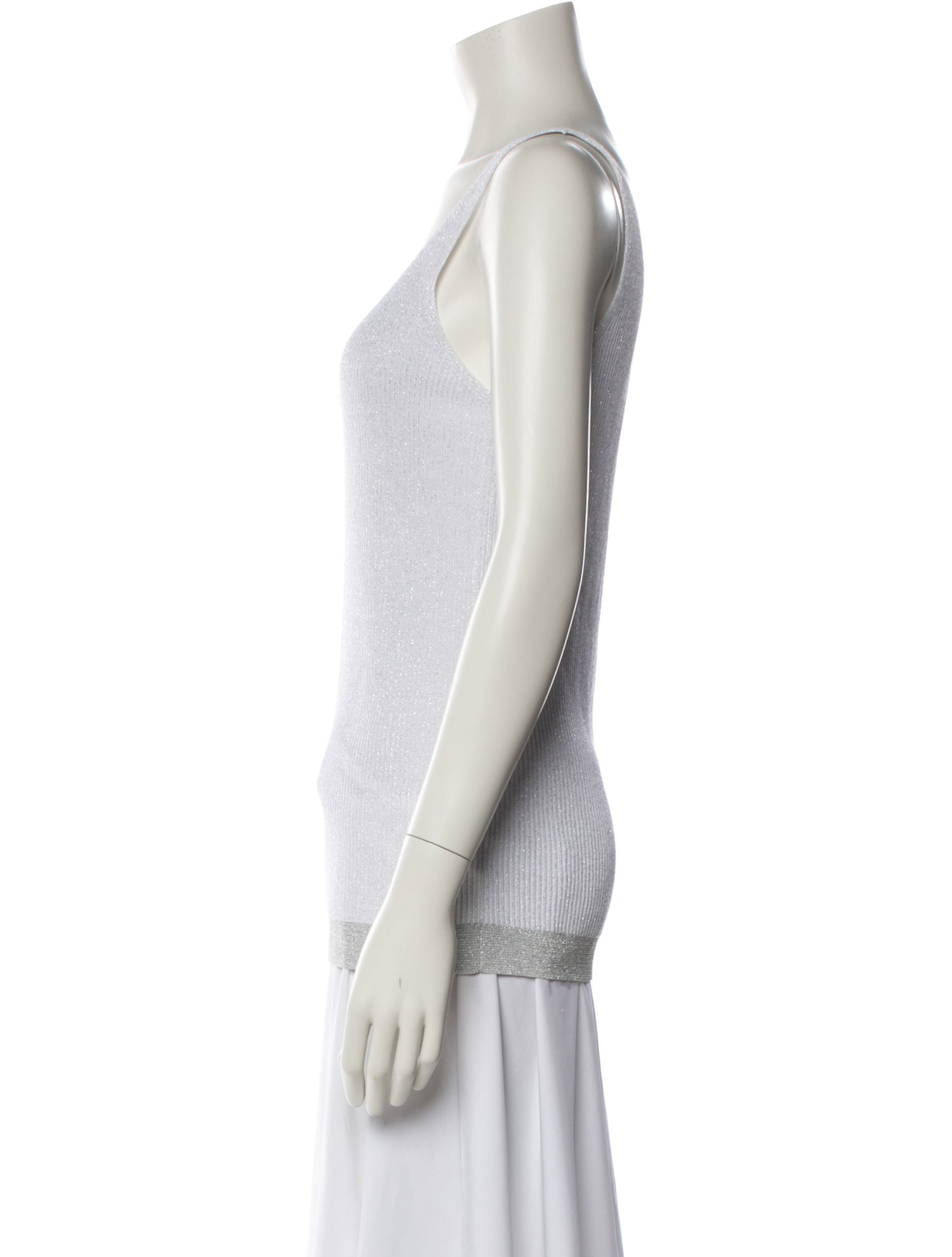 Fabiana Filippi Scoop Neck Sleeveless Top