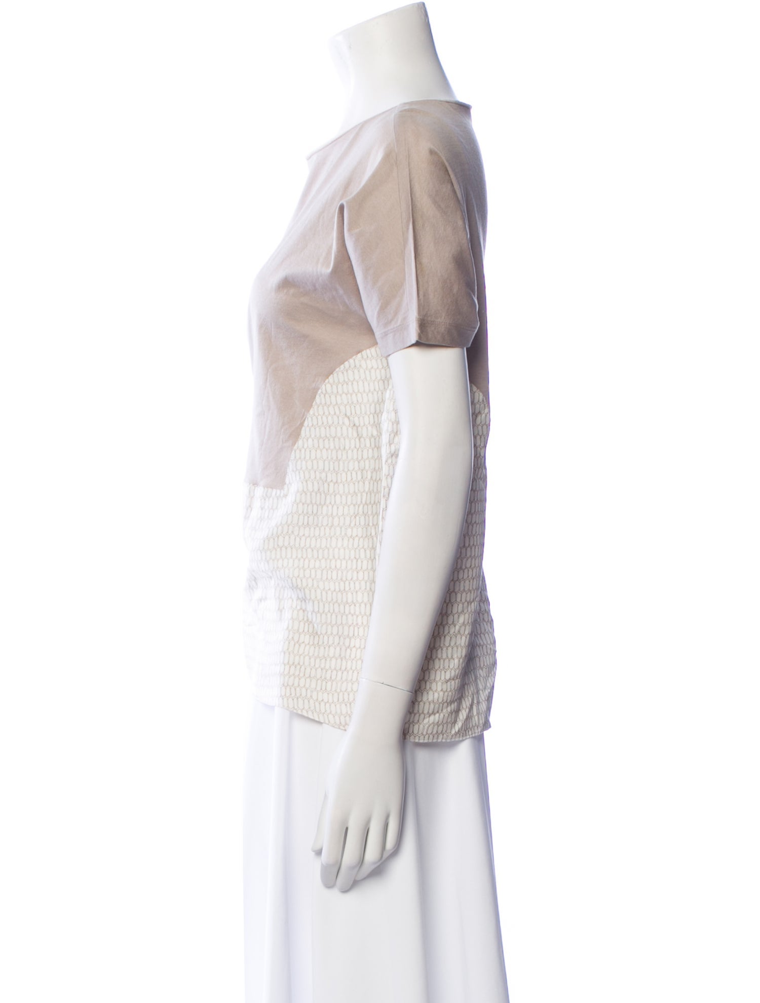 Fabiana Filippi Bateau Neckline Short Sleeve Top