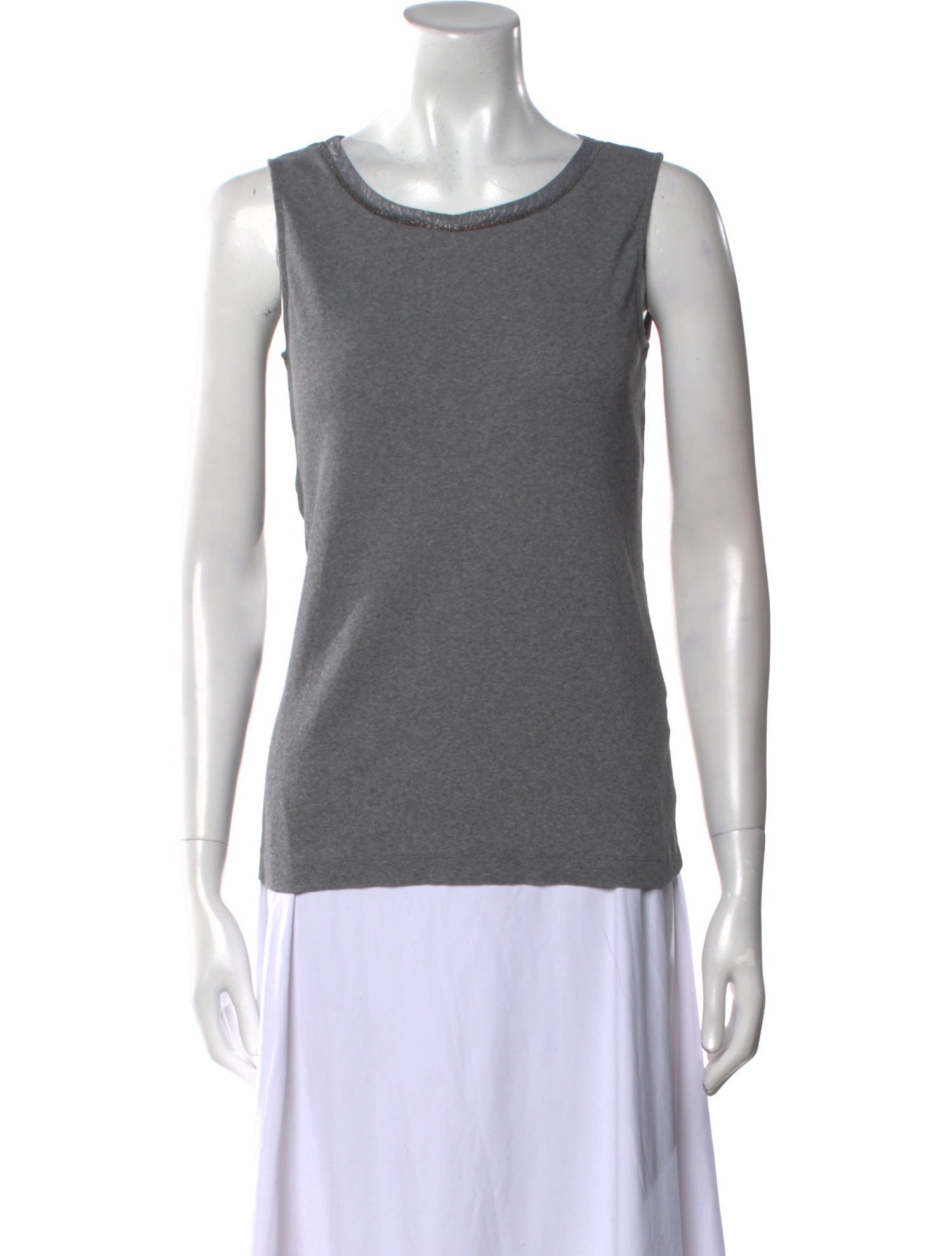 Fabiana Filippi Scoop Neck Sleeveless Top