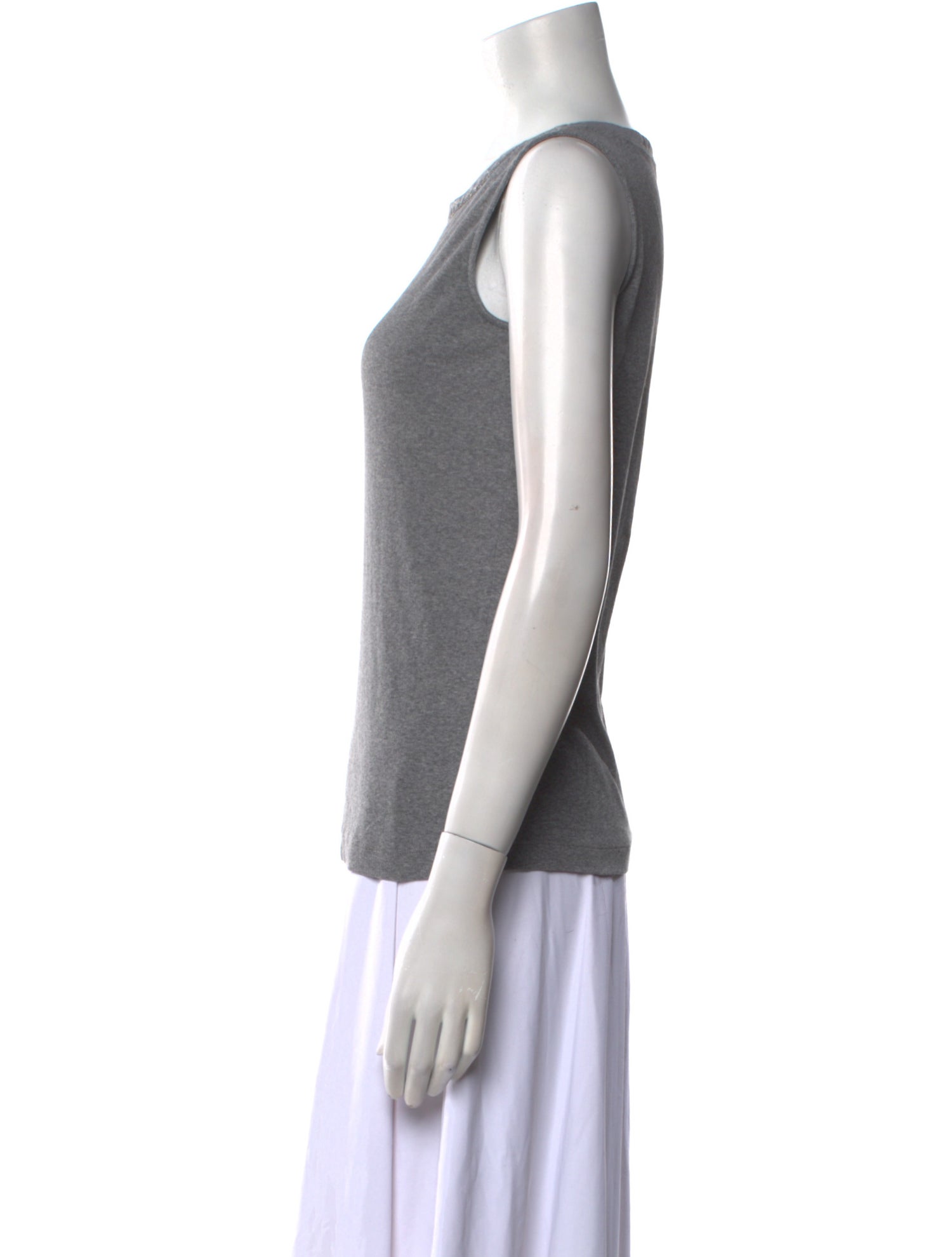 Fabiana Filippi Scoop Neck Sleeveless Top