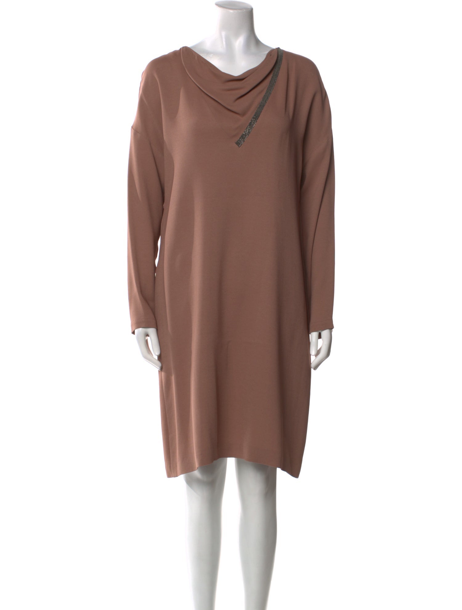 Fabiana Filippi Cowl Neck Knee-Length Dress