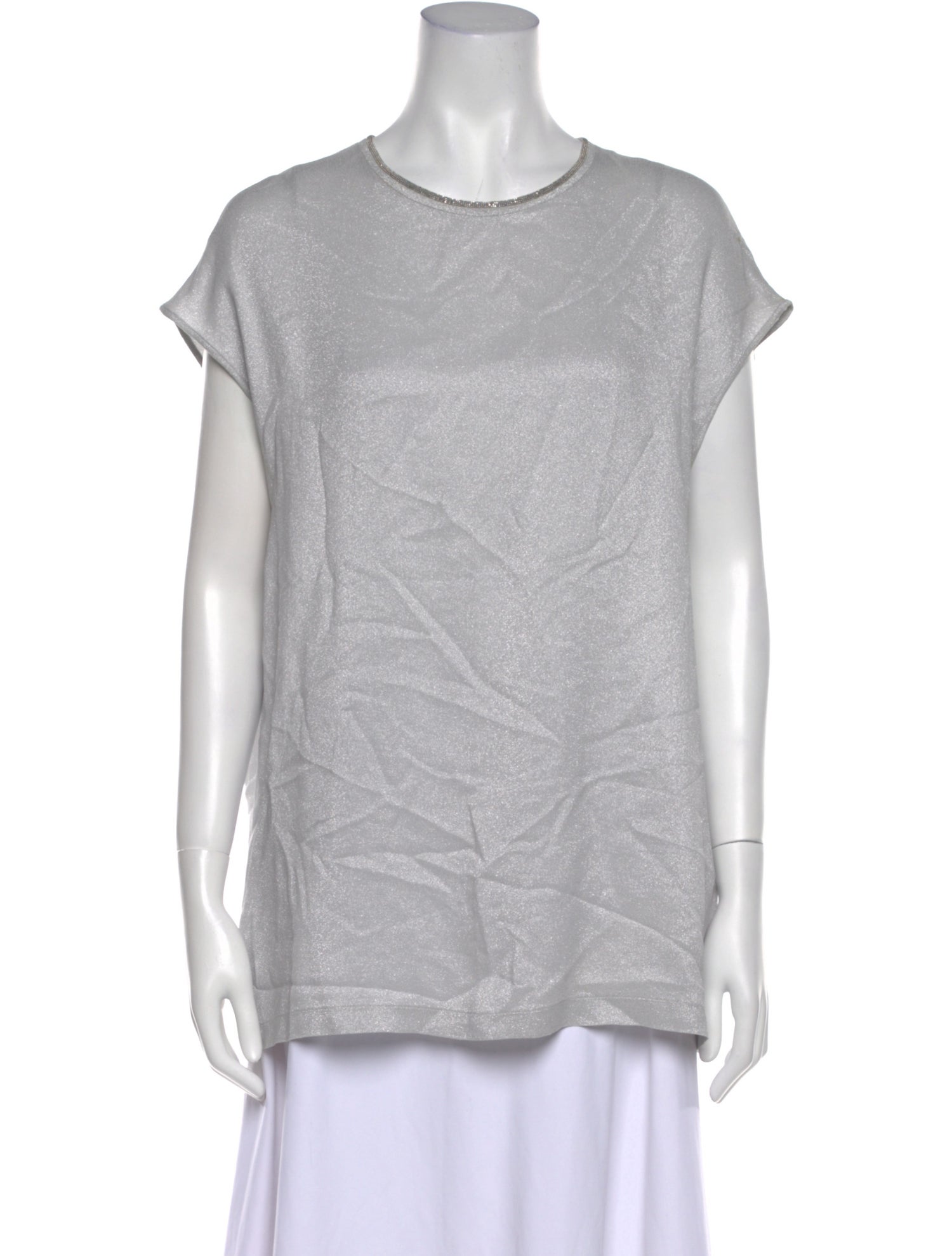 Fabiana Filippi Crew Neck Short Sleeve Tank Top