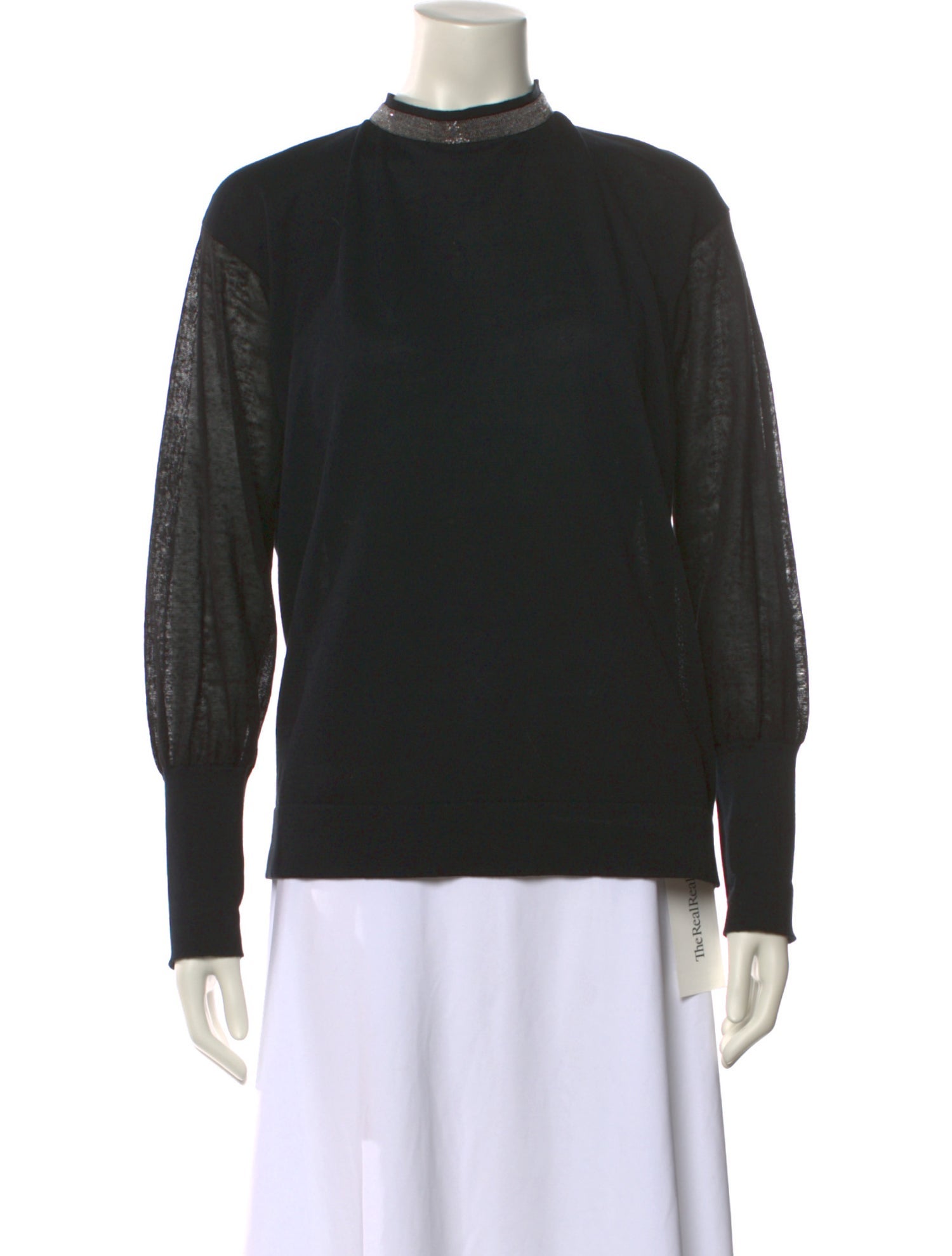 Fabiana Filippi Mock Neck Long Sleeve Sweatshirt