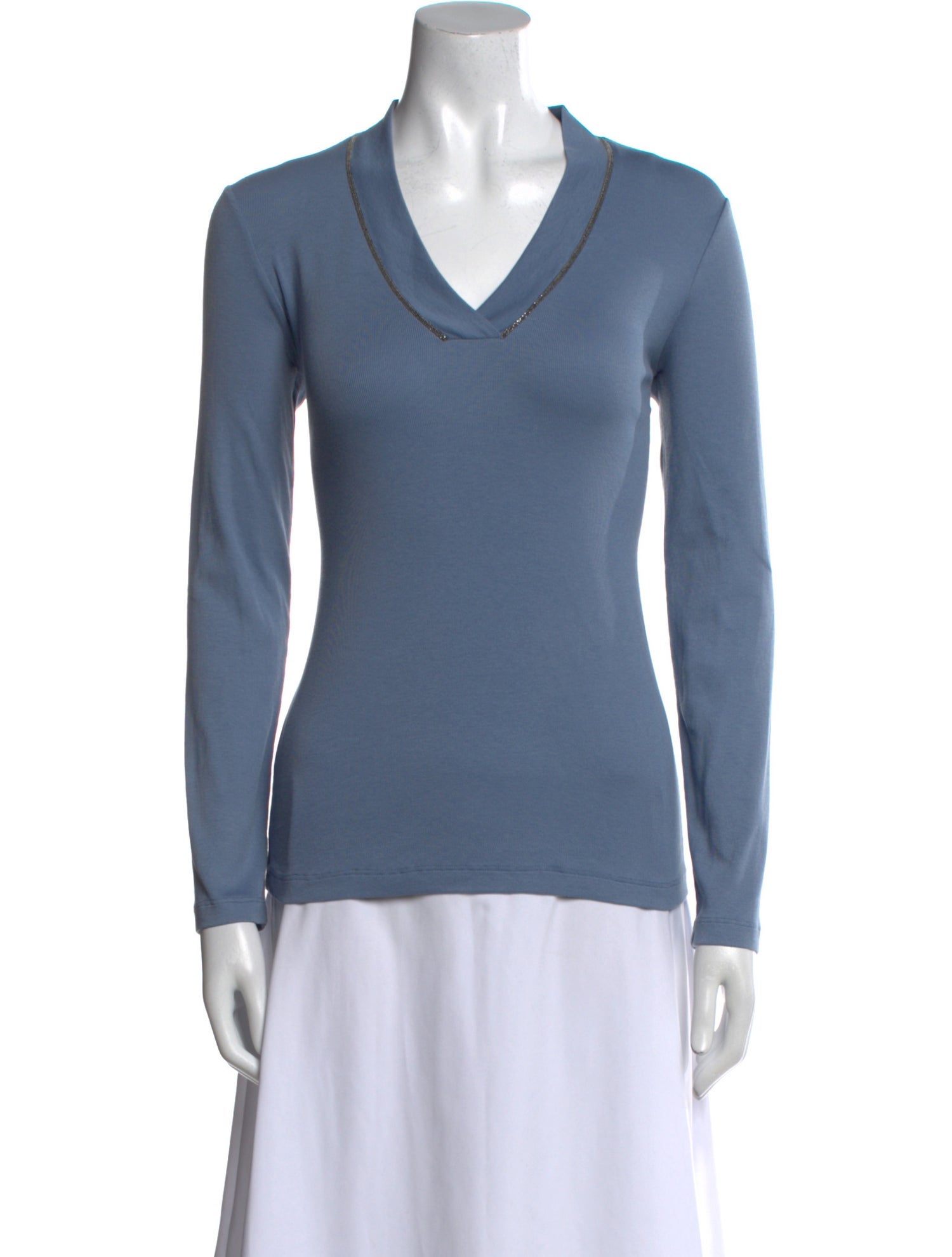 Fabiana Filippi V-Neck Long Sleeve Top