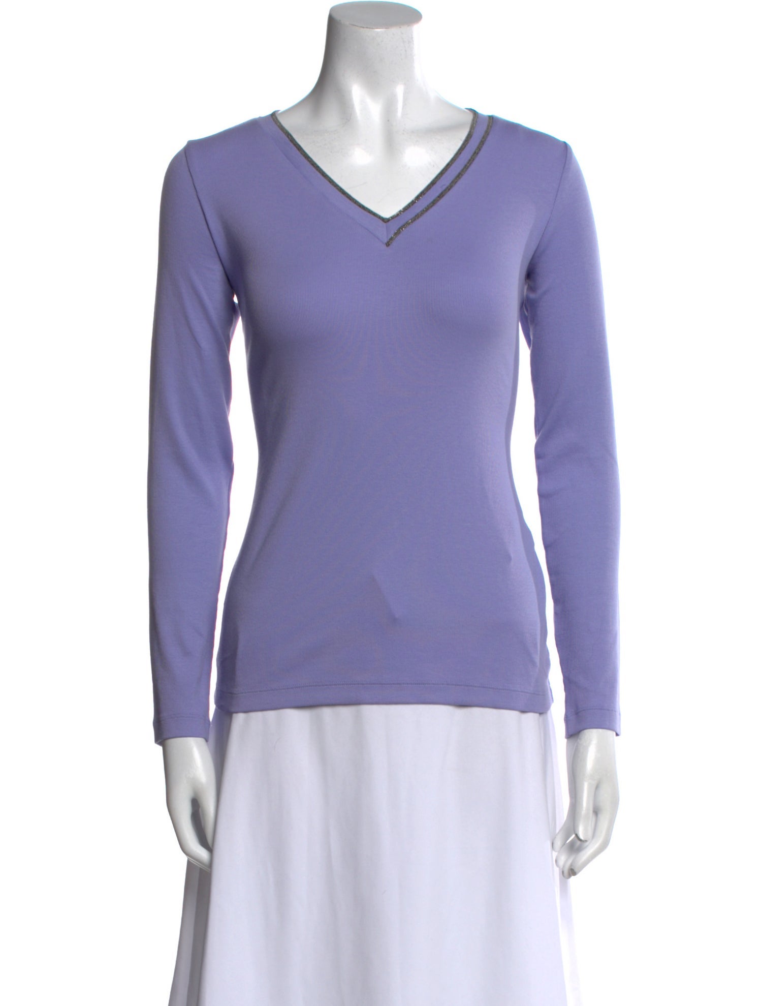 Fabiana Filippi V-Neck Long Sleeve Top