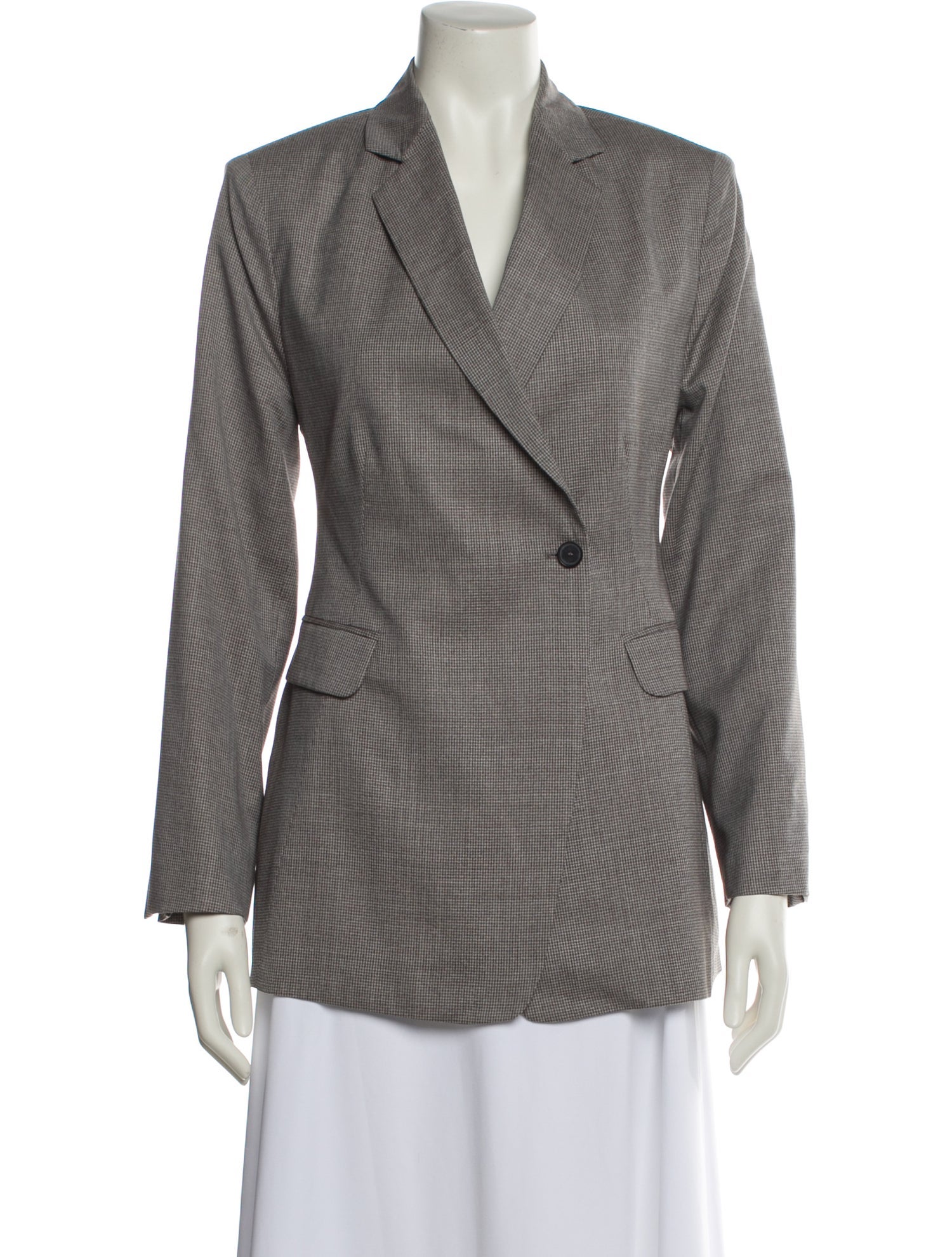 Fabiana Filippi Wool Houndstooth Print Blazer
