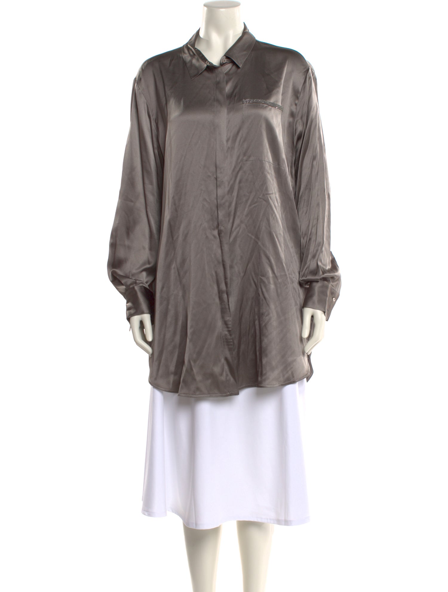 Fabiana Filippi Silk Long Sleeve Tunic