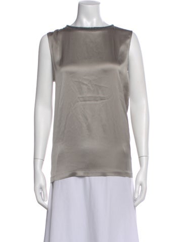 Pre-owned Fabiana Filippi Cashmere Crew Neck Blouse In Gray