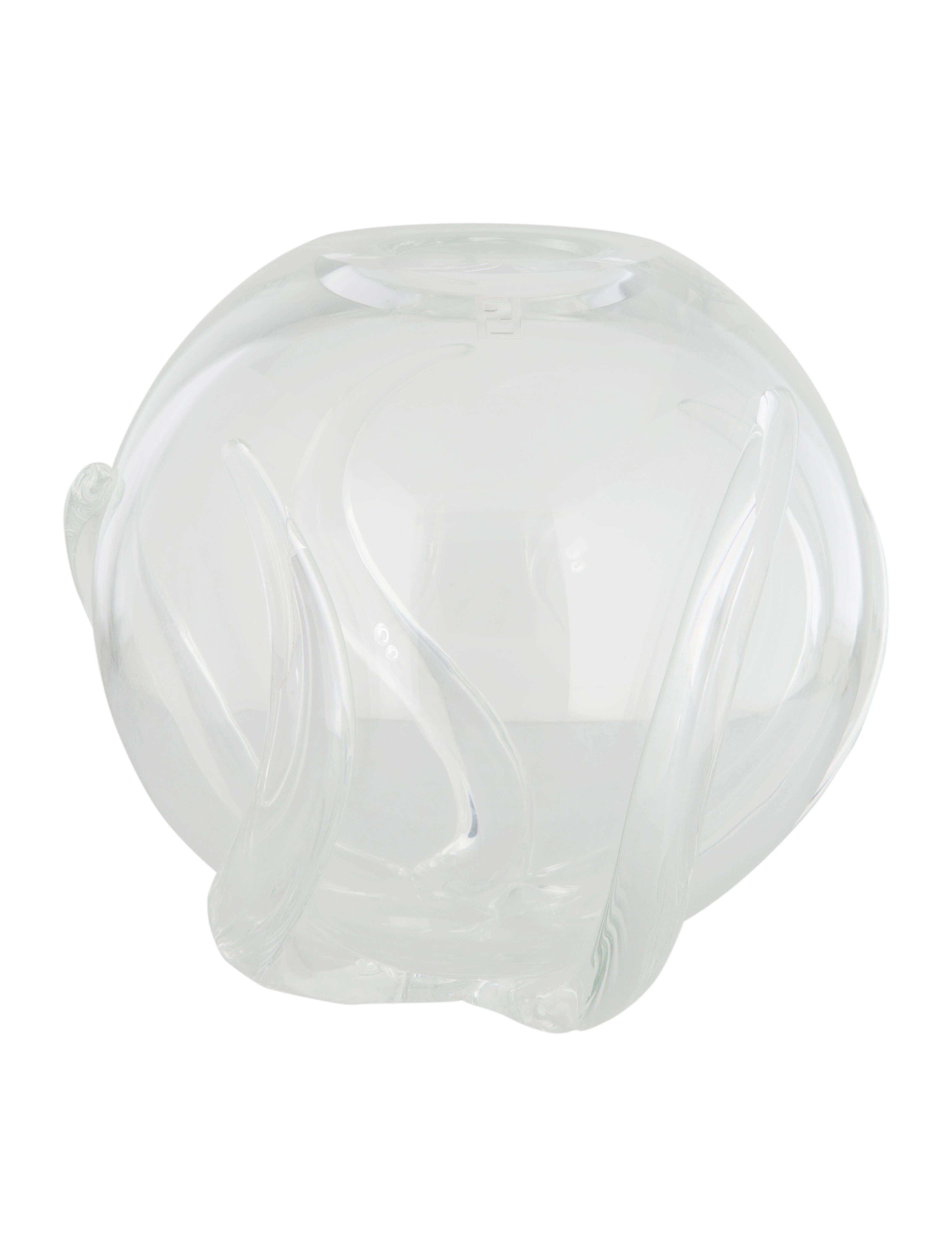 Fendi Casa Fendi Casa Murano Glass Clear Vase Clear Decorative Accents, Decor & Accessories