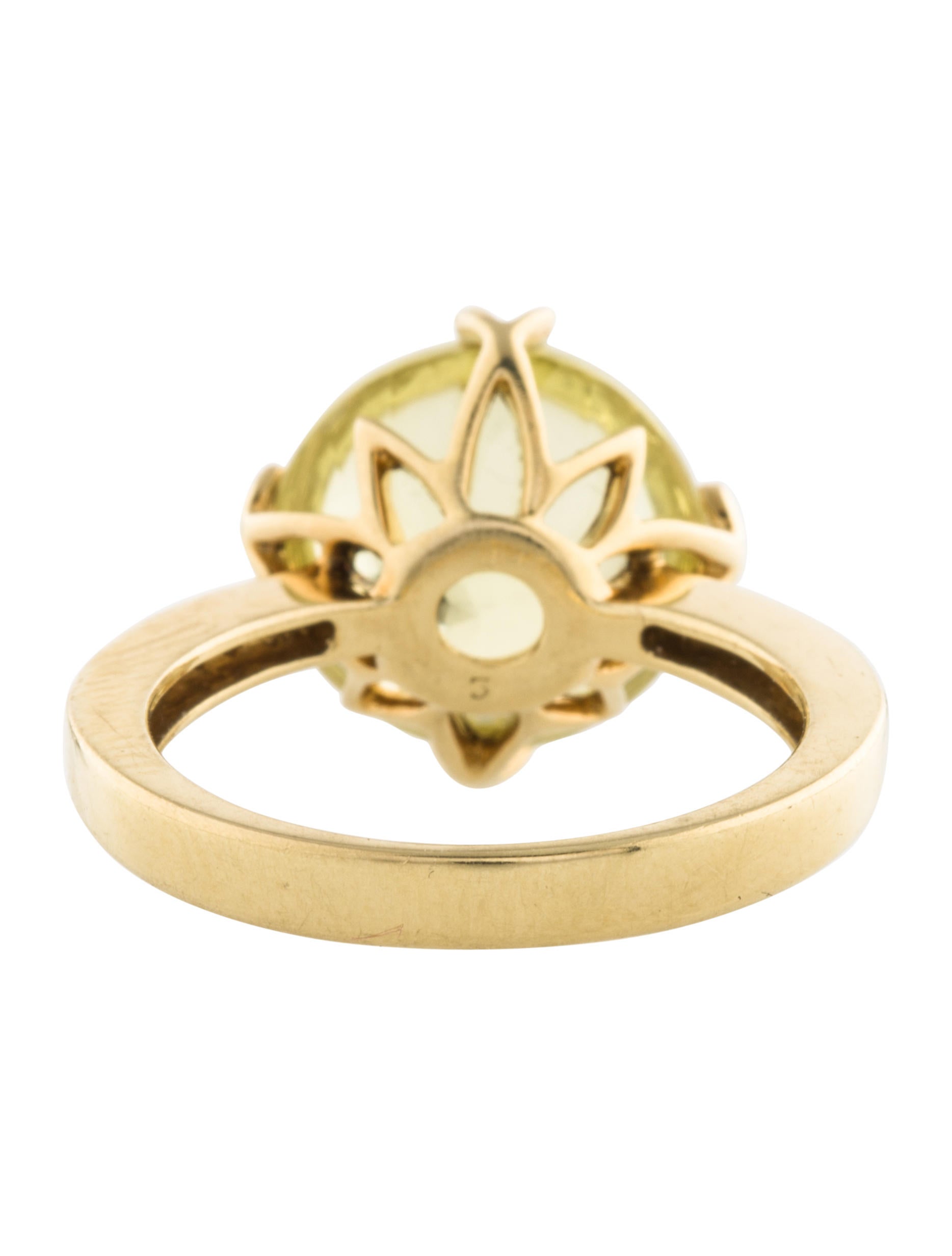 Frederic Sage 18K Diamond & Lemon Quartz Jelly Bean Ring Rings