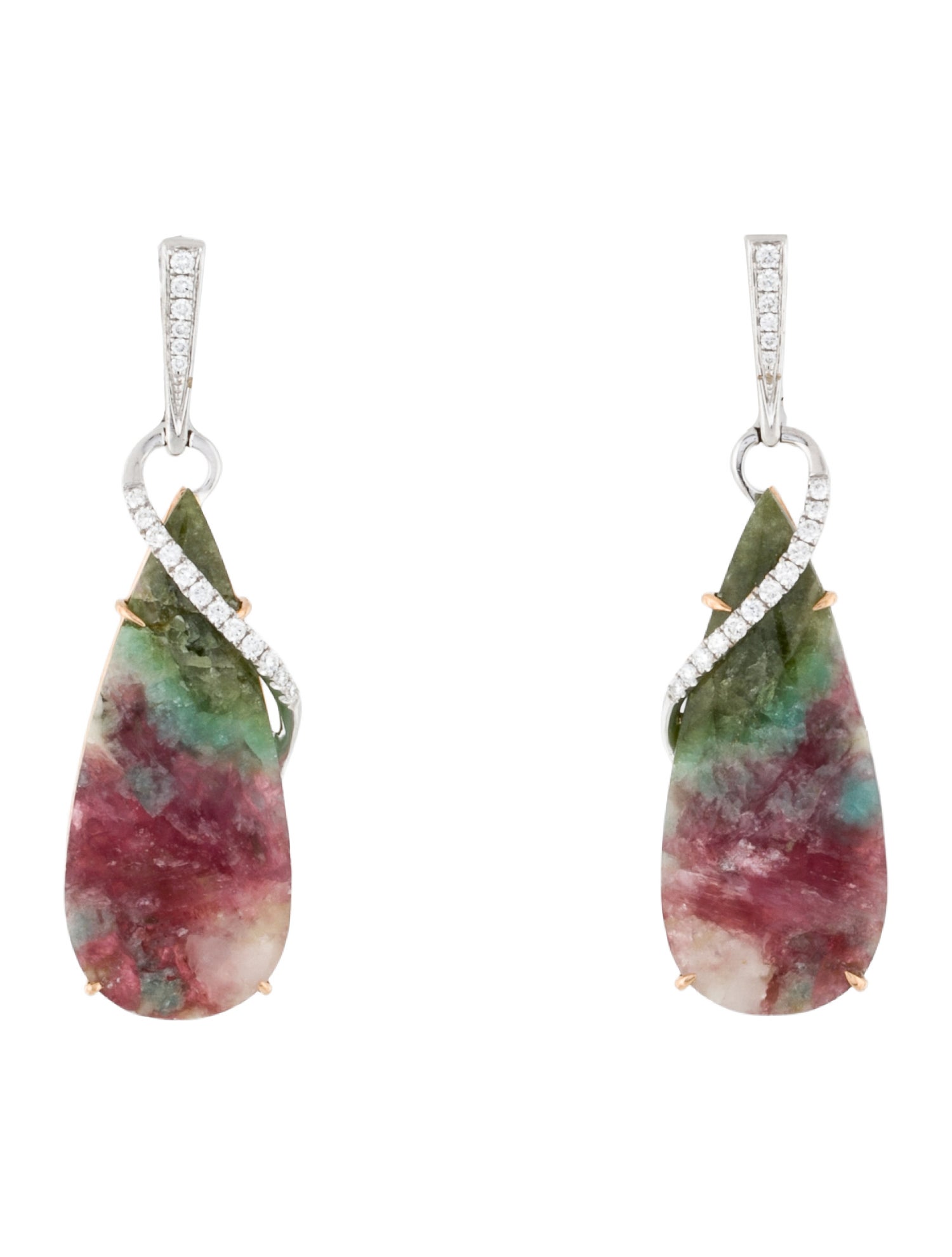 Frederic Sage 18K Tourmaline & Diamond Drop Earrings