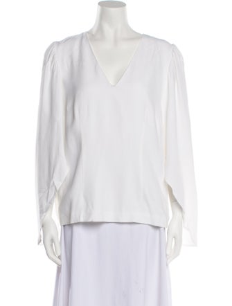 Federica Tosi V-Neck Long Sleeve Blouse