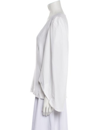 Federica Tosi V-Neck Long Sleeve Blouse