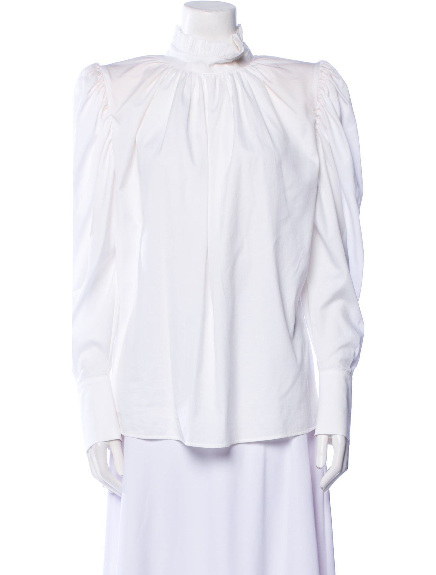 Federica Tosi Mock Neck Long Sleeve Blouse