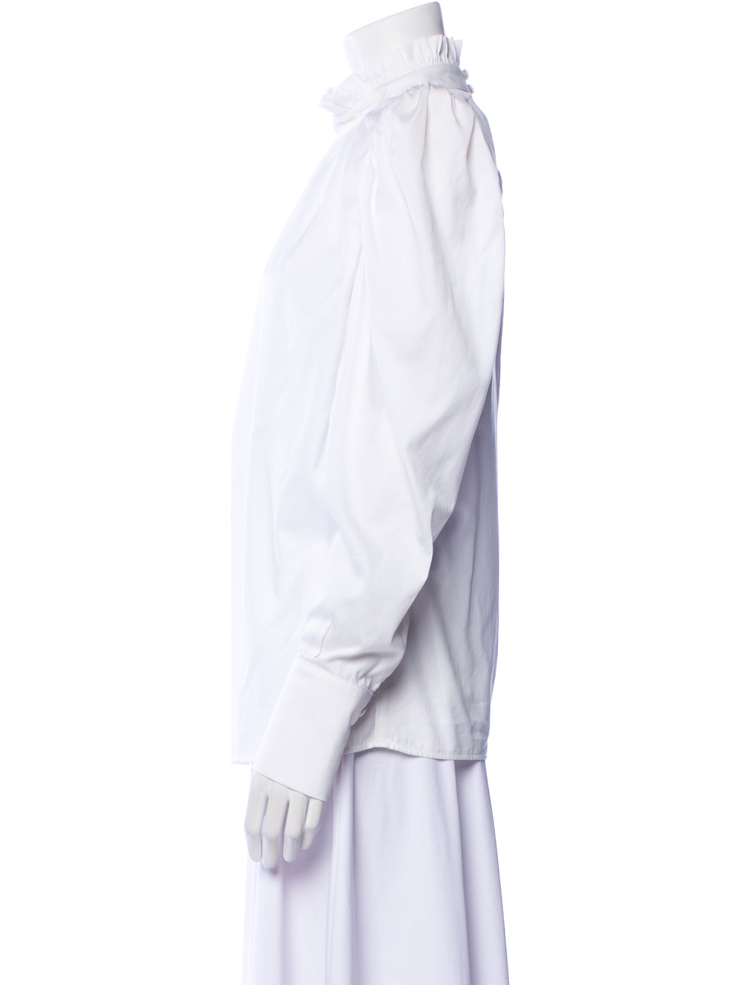 Federica Tosi Mock Neck Long Sleeve Blouse