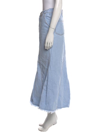 Federica Tosi Raw-Edge Trim Midi Length Skirt