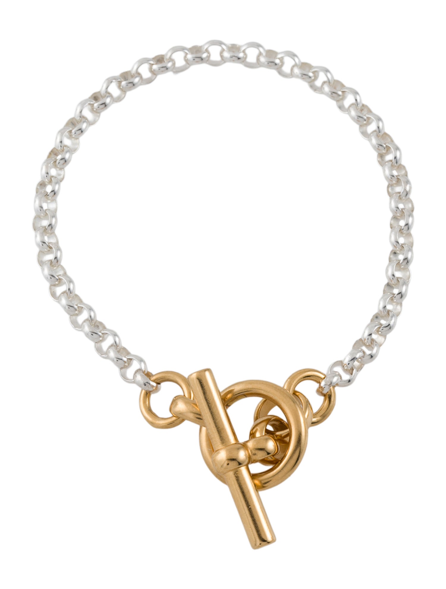 Tilly Sveaas Two-Tone Chain Link Toggle 'Belcher' Bracelet