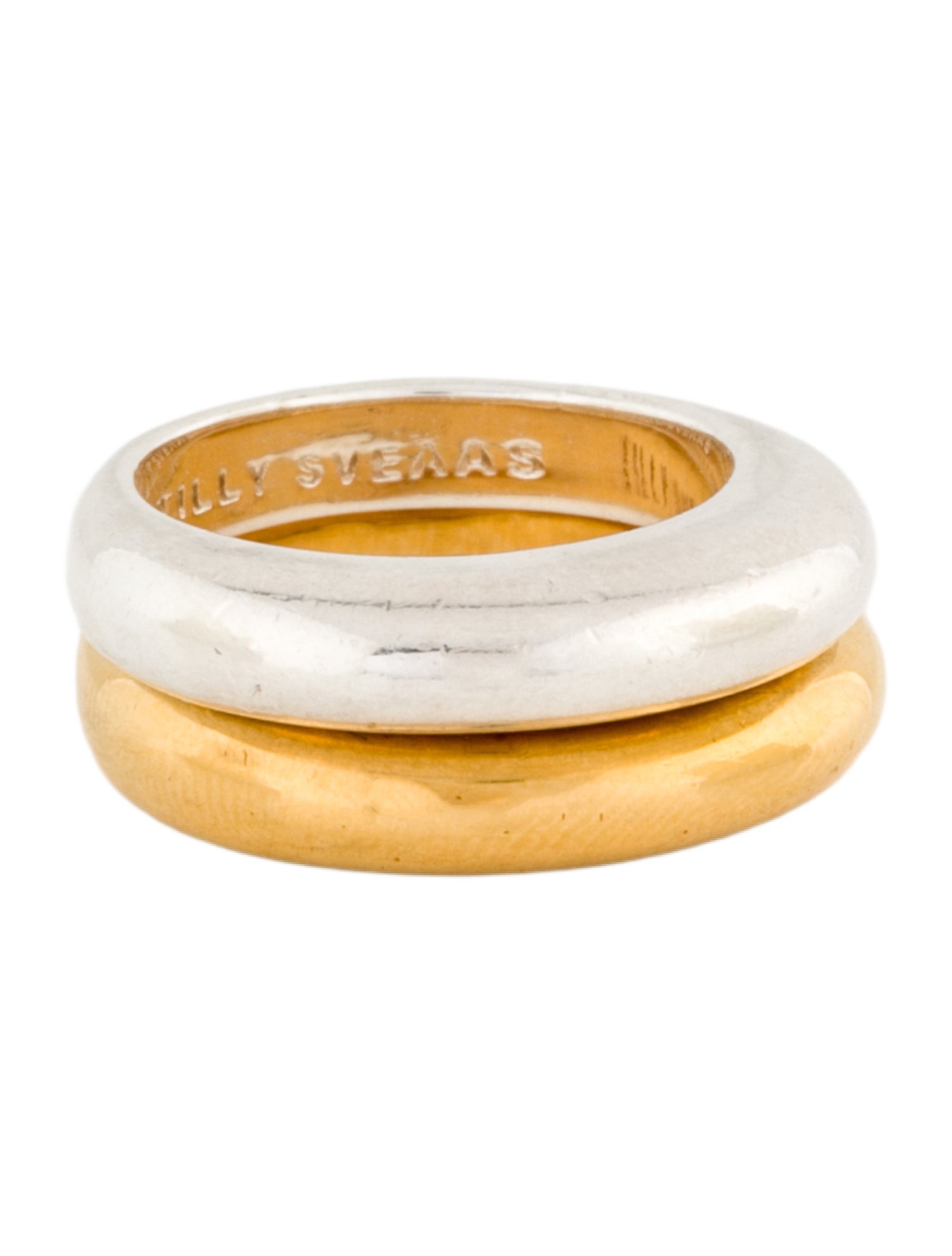 Tilly Sveaas Two-Tone Double Slice Ring Set