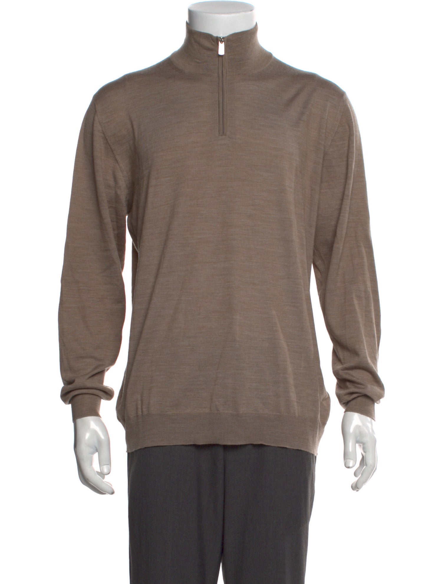 Fedeli Virgin Wool Mock Neck Pullover