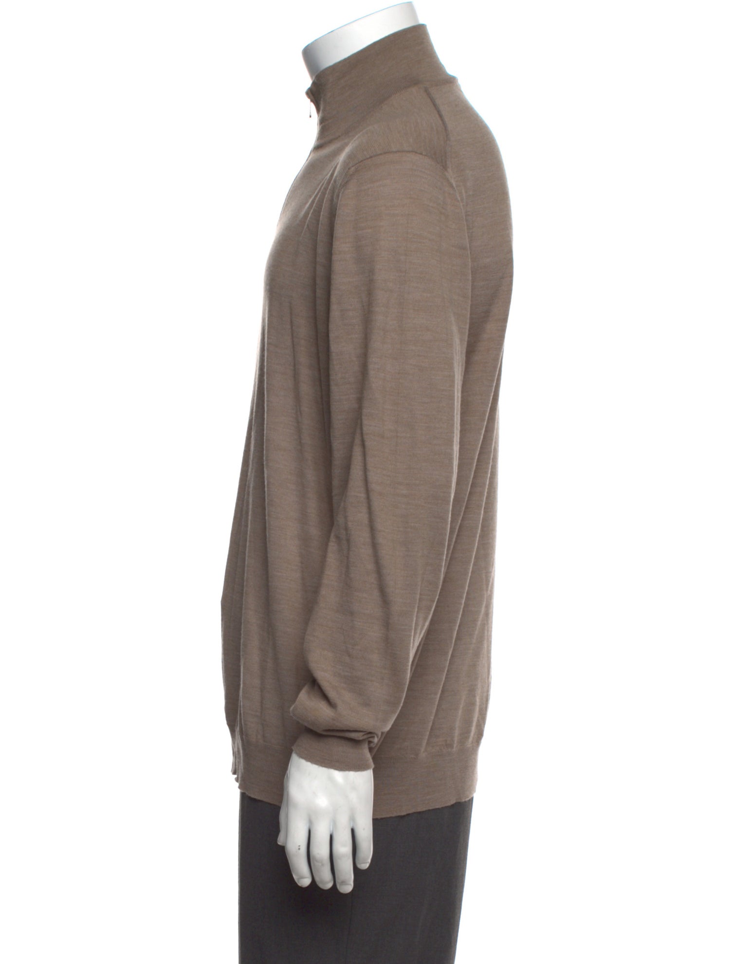 Fedeli Virgin Wool Mock Neck Pullover