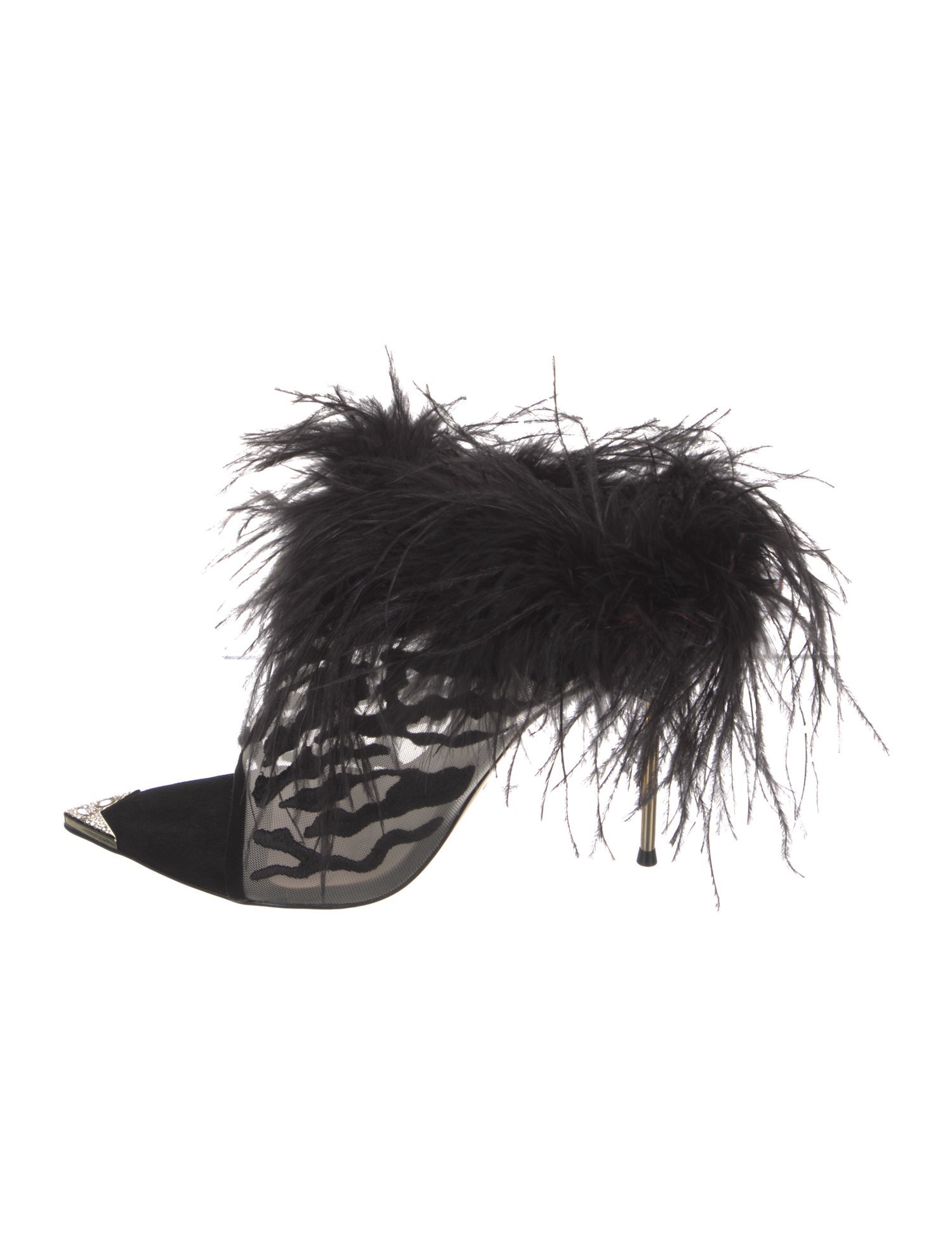 Femmes Sans Peur Mesh Printed Slides