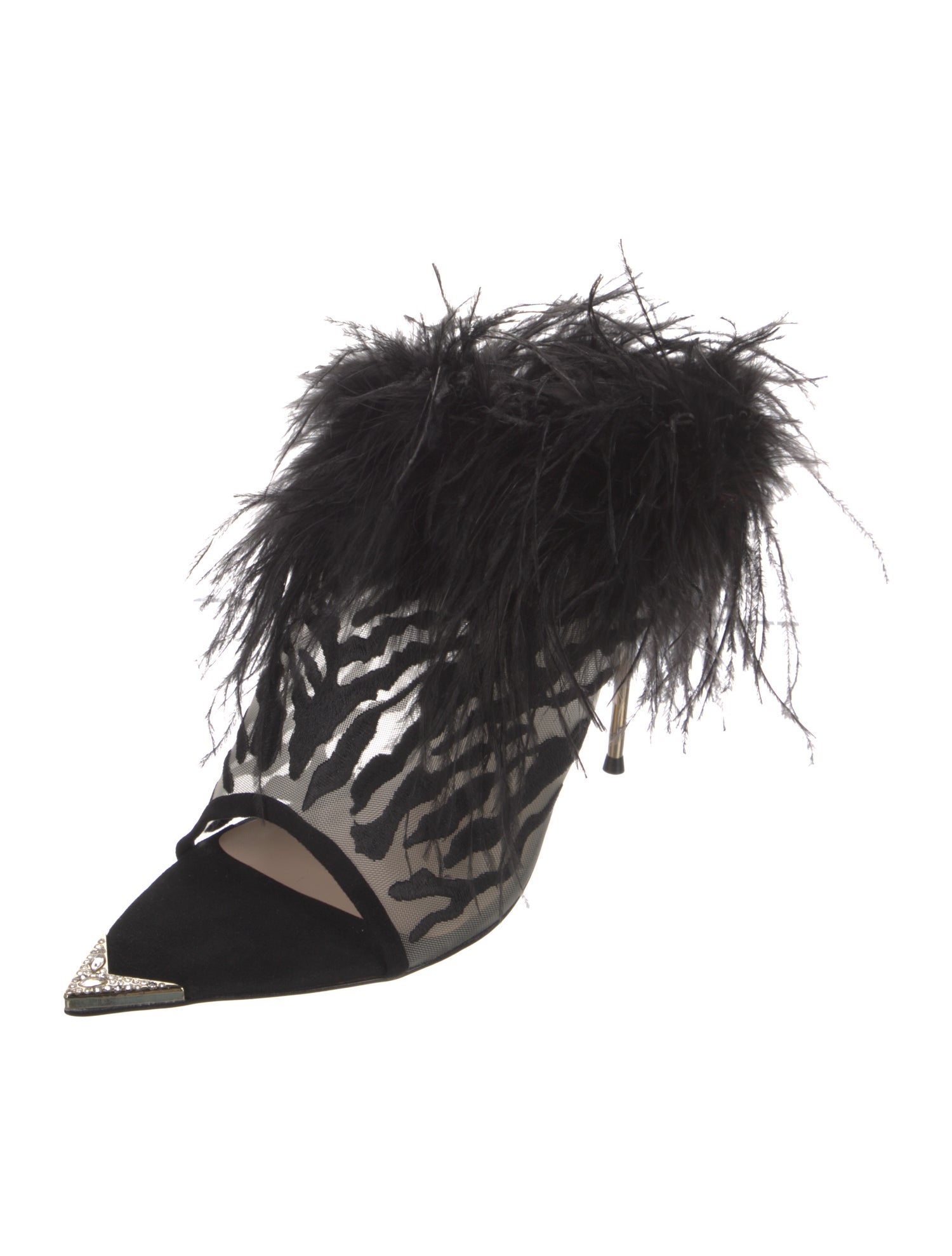 Femmes Sans Peur Mesh Printed Slides