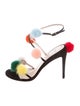 Fendi Mink Fur Pom-Pom Sandals