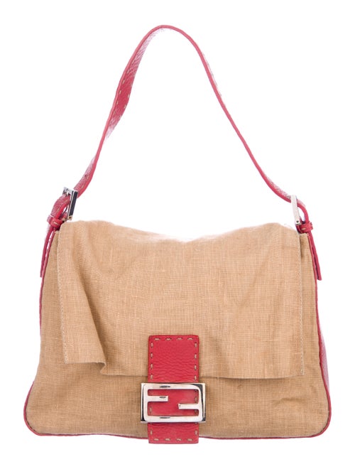 Fendi Linen Mama Forever Bag brown