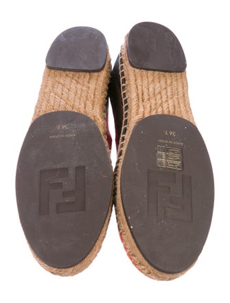 Fendi Pequin Cap-Toe Espadrilles
