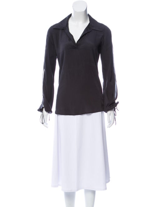 Fendi Silk Long Sleeve Blouse