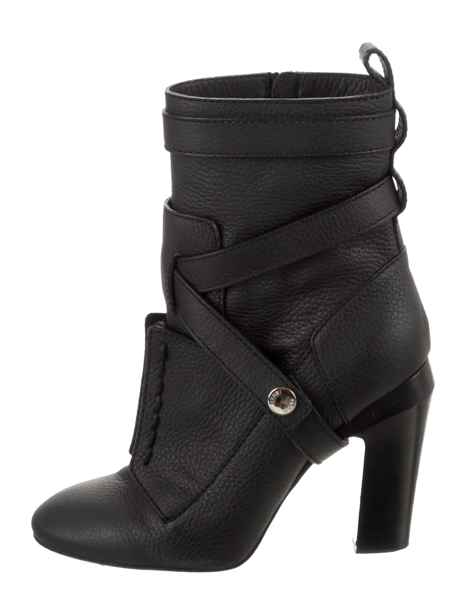Fendi Leather Ankle Boots