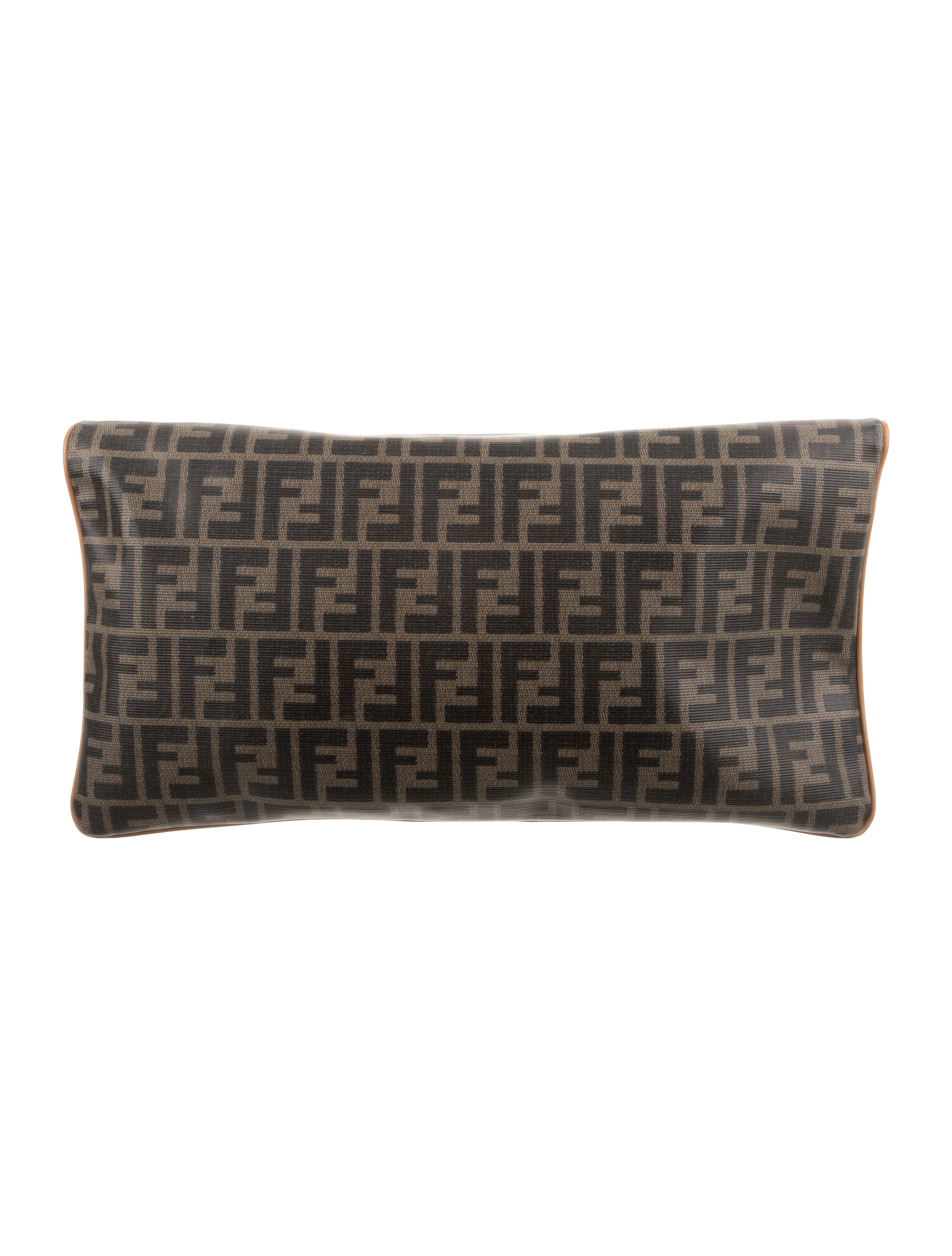 Fendi Vintage Zucca Fold-Over Clutch - Brown Clutches, Handbags