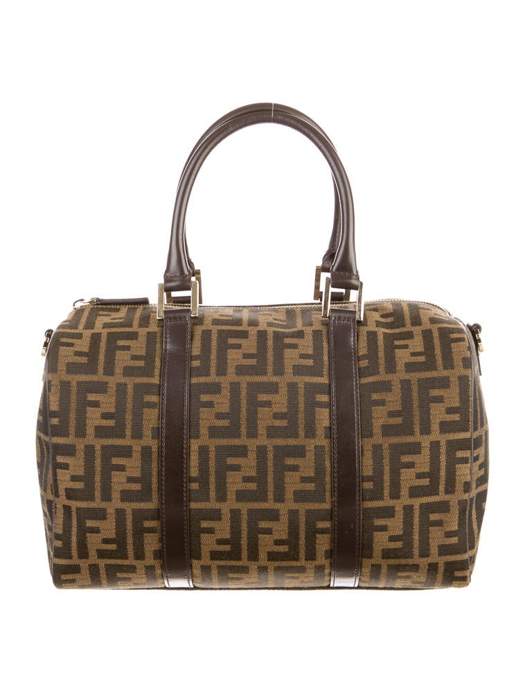 fendi zucca boston bag