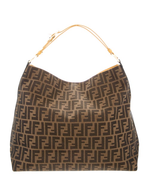 Fendi Zucca Canvas Buckle Strap Large Hobo
