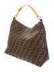 Fendi Zucca Canvas Buckle Strap Large Hobo