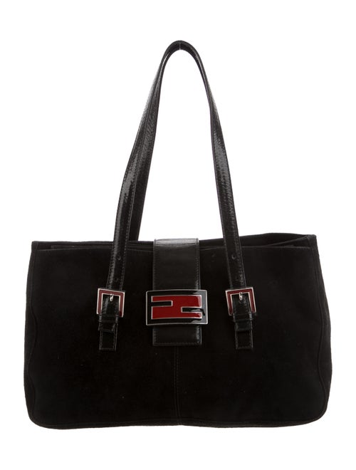 Fendi Vintage Suede Mama Forever Bag Black