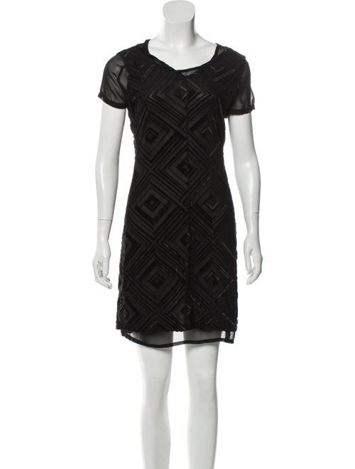 Fendi Devoré Mini Dress Black