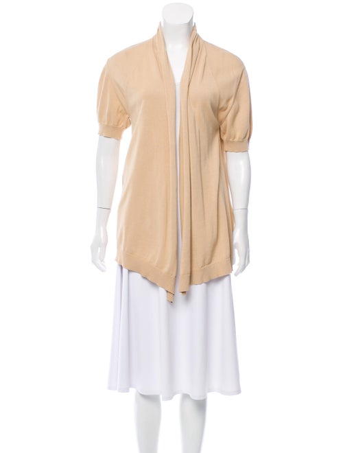 Fendi Lightweight Knit Cardigan Beige