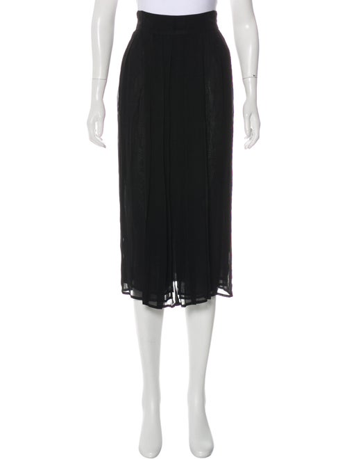 Fendi Pleated Midi Skirt Black