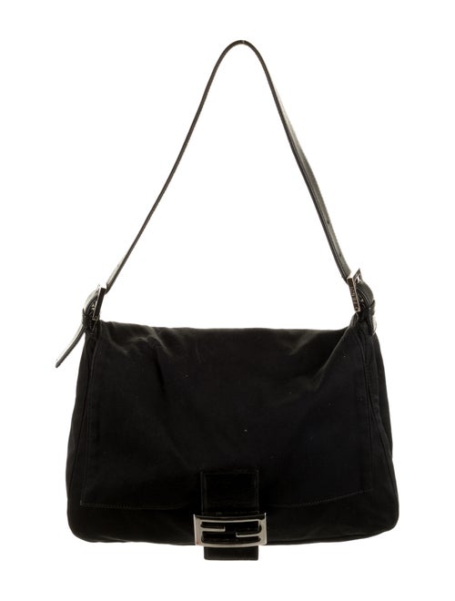 Fendi Leather-Trimmed Mama Forever Bag Black