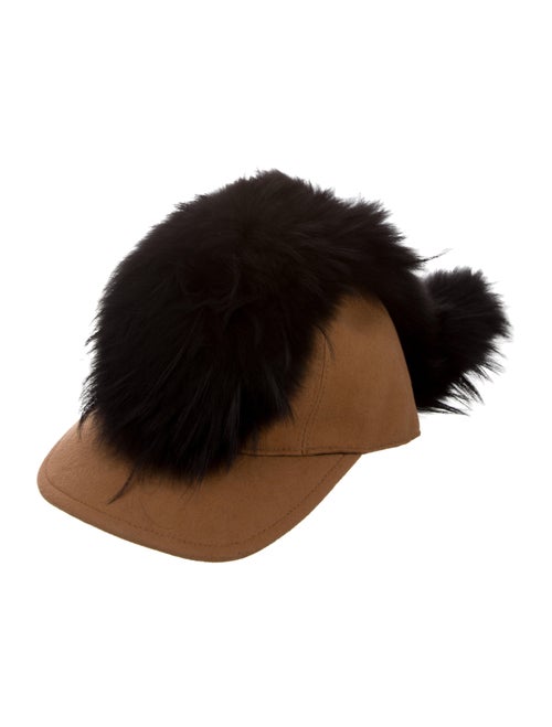 Fendi Wool Baseball Cap Tan