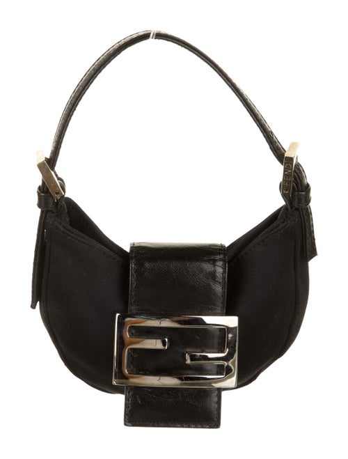 Fendi Tessuto Micro Baguette Black