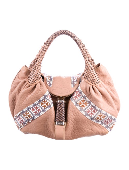 Fendi Beaded Spy Bag Tan