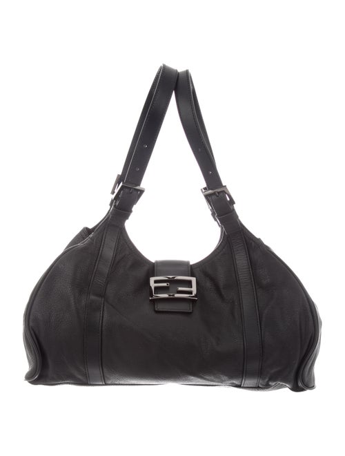 Fendi Leather Shoulder Bag Black