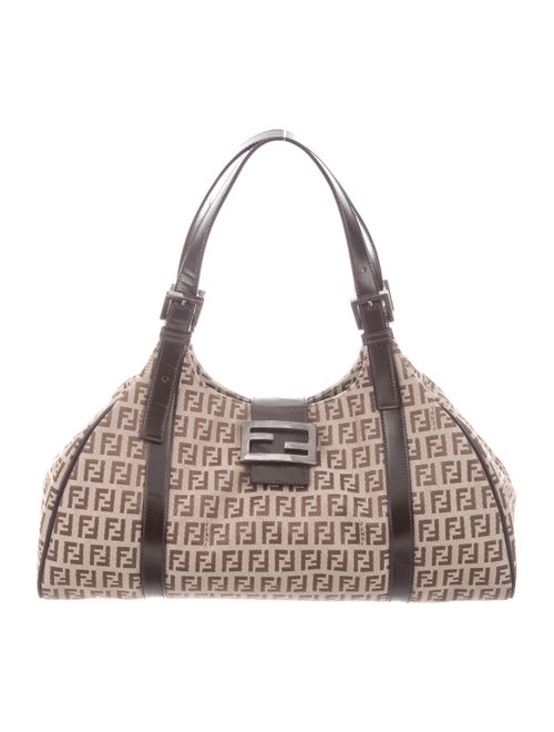 Fendi Zucchino Shoulder Bag brown