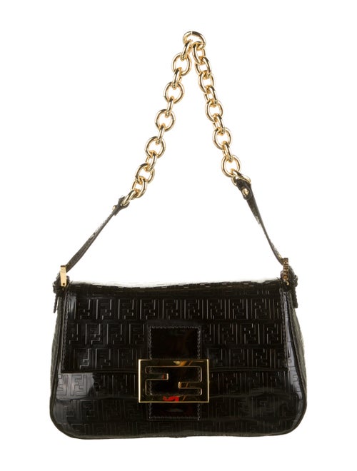 Fendi PVC Zucchino Baguette Black