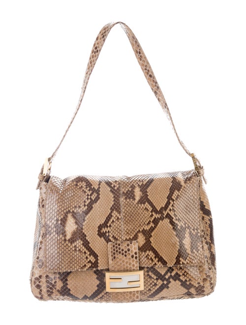 Fendi Python Mama Forever Bag Tan