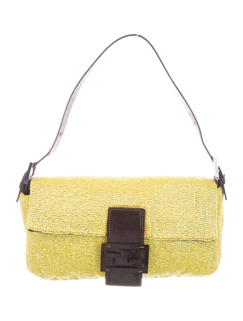 Fendi Beaded Baguette Yellow