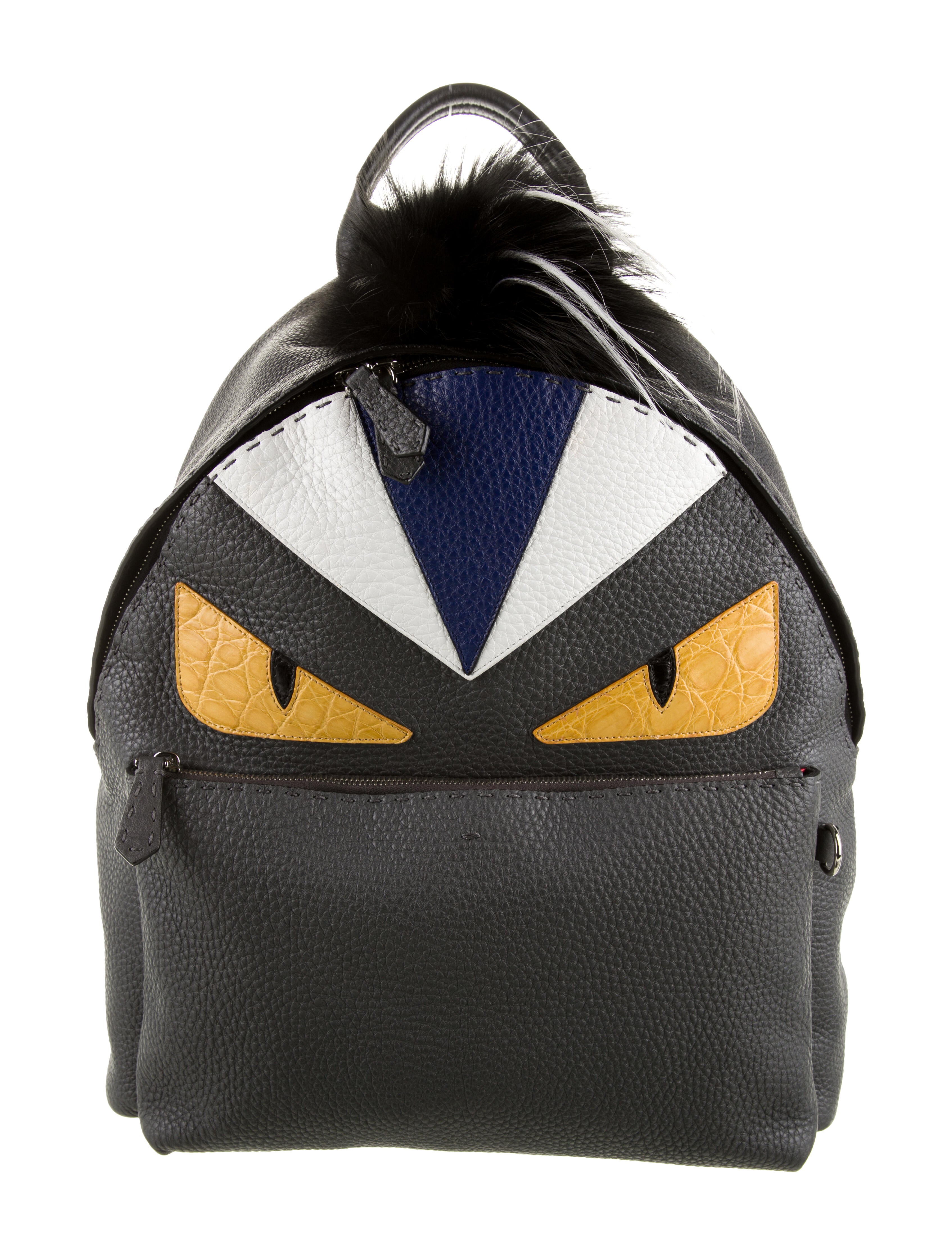fendi monster backpack fur